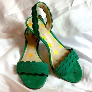 Boden - Green Leather Heels